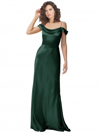Discount Long Hunter Sleeveless A-Line V-Back Formal Evening Dress Canada
