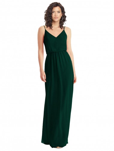 Discount Long Ever Green Sleeveless A-Line Low Back Semi Formal Evening Dress Canada