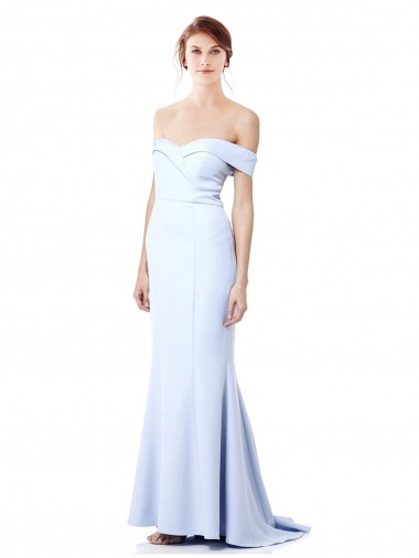 Discount Long Light Sky Blue Sleeveless Mermaid Formal Evening Dress Canada