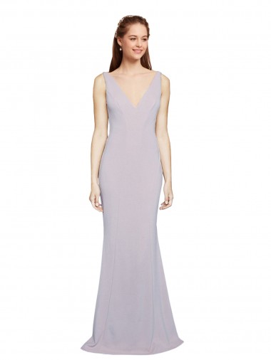 Discount Long Arctic Lilac Sleeveless Mermaid Keyhole Back Formal Evening Dress Canada