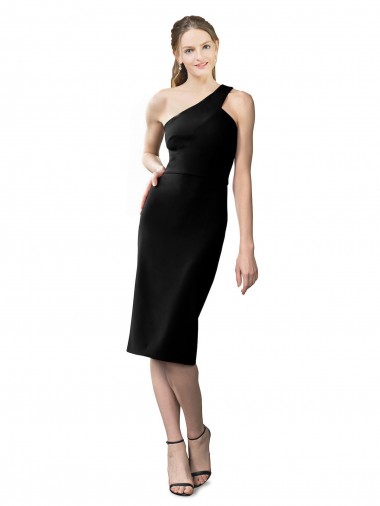 Discount Cocktail Length Black Sleeveless Sheath Formal Evening Dress Canada
