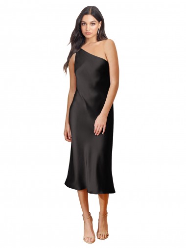 Discount Midi Length Black Sleeveless Sheath Black Tie Evening Dress Canada