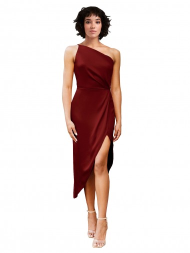 Discount Midi Length Burgundy Sleeveless Sheath Black Tie Evening Dress Canada