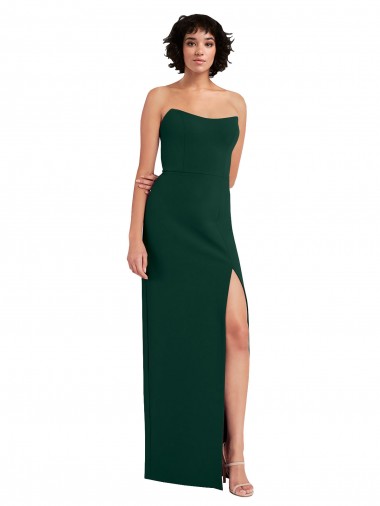 Discount Long Midnight Green Sleeveless Sheath Low Back Formal Evening Dress Canada