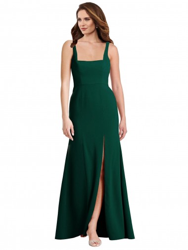 Discount Long Midnight Green Sleeveless Trumpet Semi Formal Evening Dress Canada